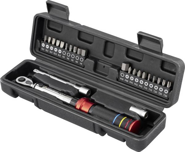 TOOLCRAFT 23 stk. TO-10332102 Momentnyckel-set   1/4" (6.3 mm) 3 - 25 Nm