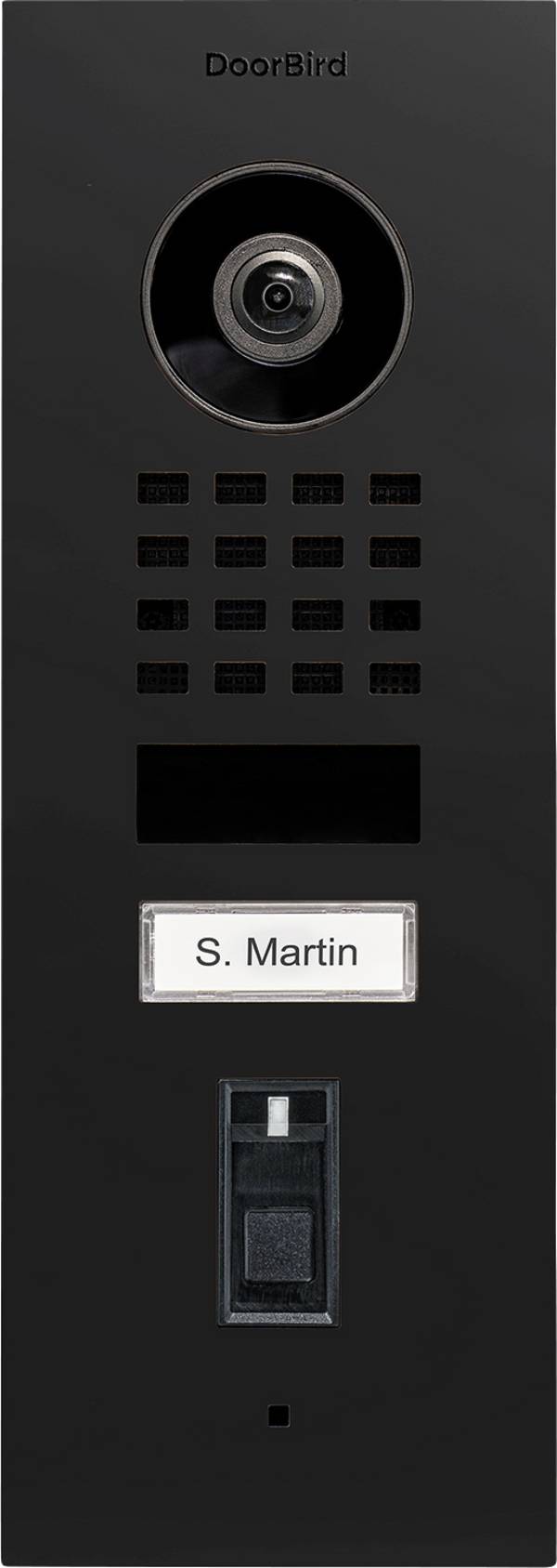 DoorBird  D1101FV FP50 UP    Porttelefon  Bluetooth, WiFi, LAN  Utomhusenhet    Grafitsvart (sidenmatt)