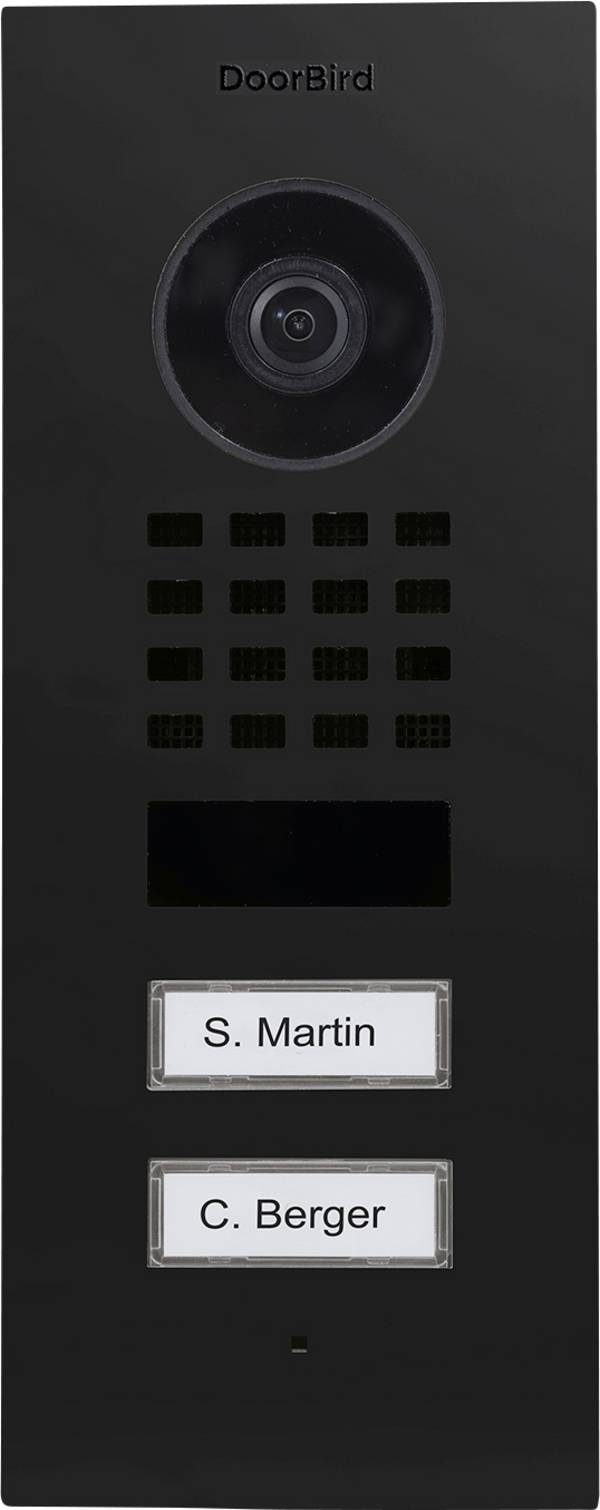 DoorBird  D1102V UP    Porttelefon  Bluetooth, WiFi, LAN  Utomhusenhet    Grafitsvart (sidenmatt)