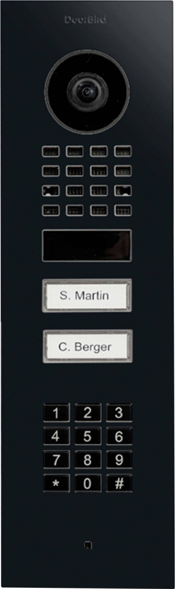 DoorBird  D1102KV UP    Porttelefon  Bluetooth, WiFi, LAN  Utomhusenhet    Grafitsvart (sidenmatt)