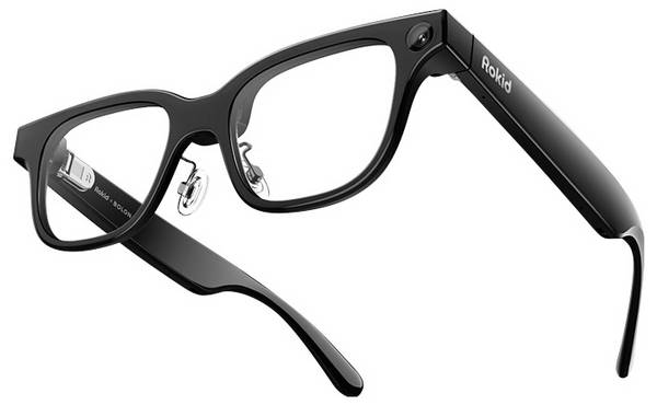 Rokid AI Smart Glasses 12MP Ultra-HD Cam Translation & Open-Ear Audio Sunglasses Augmented Reality-glasögon Svart 32 GB Minne: 32 GB