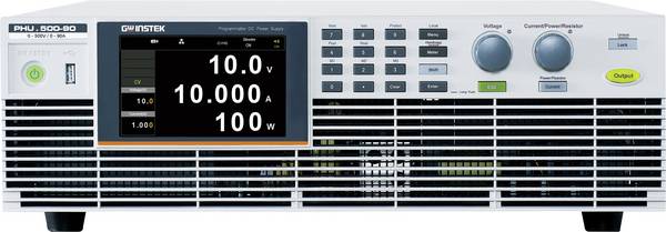 GW Instek PHU 500-90 19" Laboratorieaggregat, justerbar  0 - 500 V 0 - 90 A 15 kW USB, LAN, Analog OVP, Master/Slave-Funktion, programmerbar, radiostyrd Antal utgångar 1 x