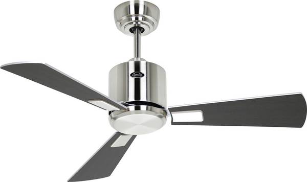 CasaFan ECO NEO III  92 BN-WN/SI WiFi Flügel Wenge/silber Takfläkt  12 W (Ø x H) 92 cm x 360 mm Krom (borstad) med fjärrkontroll, Timer, Vinterdrift, Appstyrd