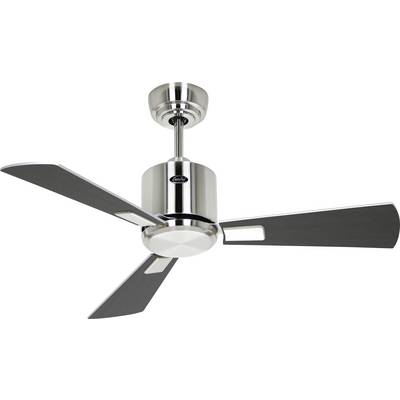 CasaFan ECO NEO III 92 BN-WN/SI WiFi Flügel Wenge/silber Takfläkt 12 W (Ø x H) 92 cm x 360 mm Krom (borstad) med fjärrko-0