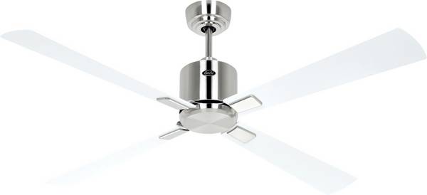 CasaFan ECO NEO III 132 BN-WE/LG WiFi Flügel Weiß/Lichtgrau Takfläkt  27 W (Ø x H) 132 cm x 360 mm Krom (borstad) med fjärrkontroll, Timer, Vinterdrift, Appstyrd