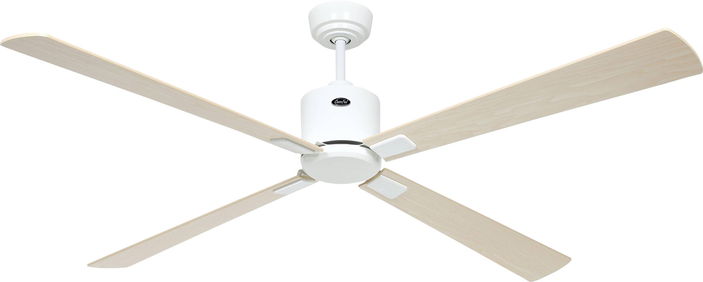 CasaFan ECO NEO III 152 WE-AH/BU WiFi Flügel Ahorn/Buche Takfläkt 27 W (Ø x H) 152 cm x 360 mm Vit med fjärrkontroll, Ti-0