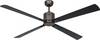 CasaFan ECO NEO III 152 BZ-SW/TK WiFi Flügel Schwarz/Teak Takfläkt 27 W (Ø x H) 152 cm x 360 mm Brons med fjärrkontroll, Timer, Vinterdrift, Appstyrd