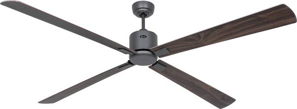 CasaFan ECO NEO III 180-4 BG-NB/KI WiFi Flügel Nussbaum/Kirsche Takfläkt  28 W (Ø x H) 180 cm x 360 mm Basalt grå med fjärrkontroll, Timer, Vinterdrift, Appstyrd
