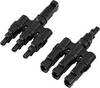 3 gånger PV-grenkontaktset TC-13805796 Svart TRU COMPONENTS Innehåll: 2 st