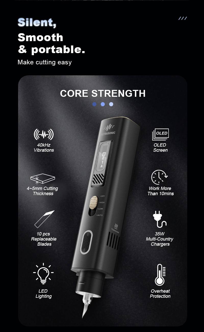 Sladdlös hårklippare<br><br>Funktioner:<br>- 40 kHz vibrationer<br>- Klipptjocklek 4-5 mm<br>- Utbytbara blad<br>- LED-belysning<br>- OLED-skärm<br>- Laddas på under 10 minuter<br>- Laddare för flera länder<br>- Överhettningsskydd