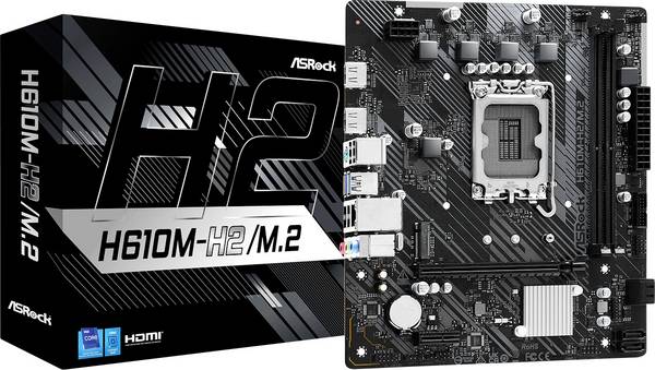 ASRock H610M-H2/M.2 Moderkort Sockel #####Intel® 1700 Formfaktor Micro-ATX Moderkort-chipset Intel® H610