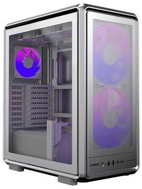 Cooler Master MasterFrame 500 Mesh AR Midi-Tower Datorchassi  Silver 3 Förinstallerade LED-fläktar, Sidofönster, Dammfilter