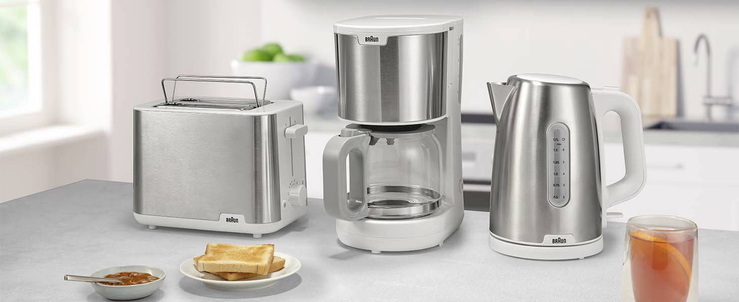 Braun KF 1500 WH Kaffebryggare Vit Kapacitet Koppar=10-2