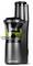 En svart NutriBullet-juicer med en genomskinlig behållare som visar en grön juice under beredning. Produktlogotypen syns längst ner.