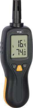 TFA Dostmann Digitales Profi-Thermo-Hygrometer Termo-/Hygrometer Svart, Gul 31.1066.01