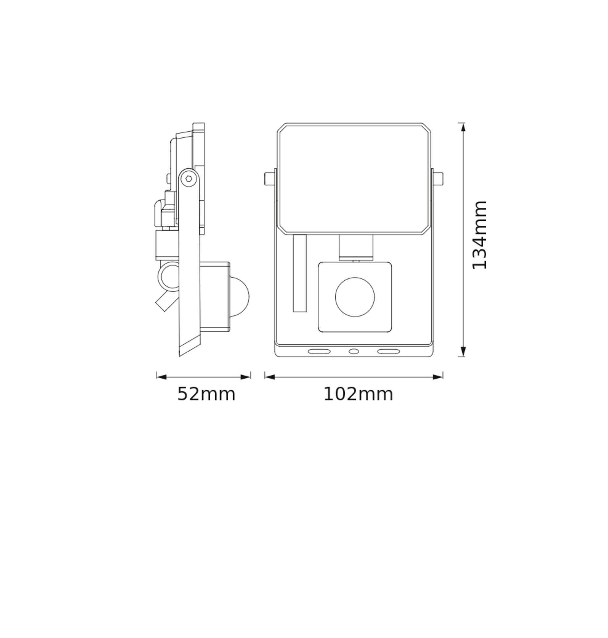 OSRAM HOMELIGHTING FLOODLIGHT LUX SENSOR 10W 830 BLACK 4099854489426 LED Strålkastare 10.00 W Ljusfärg: Varmvit-1