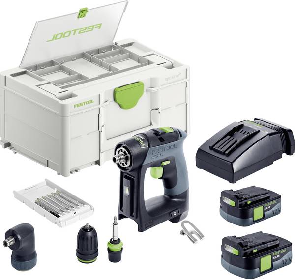 Festool CXS 12 2,5-Set 576865 Borrskruvdragare batteri  10.80 V 2.50 Ah  inkl. 1x batteri, inkl. laddare