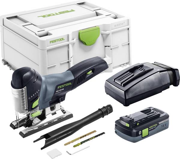 Festool PSC 420 HPC 4,0 EBI-Plus  Sticksåg Batteridriven 576525 inkl. 1x batteri, inkl. laddare  18 V 4.00 Ah Antal batterier som ingår 1
