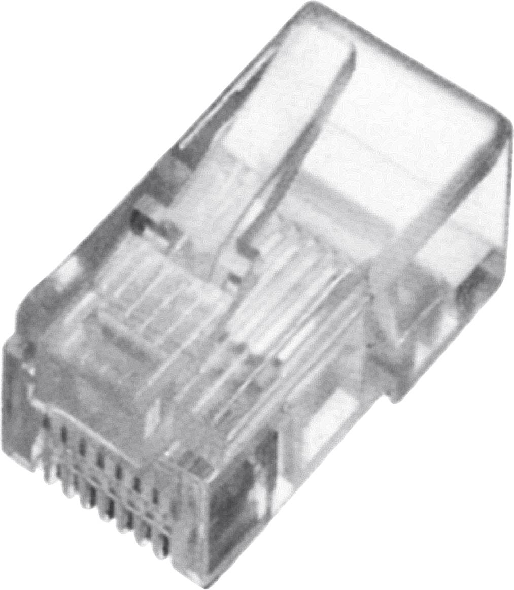 En Ethernet-kabelkontakt, även kallad RJ45-kontakt, som används för nätverksanslutningar.