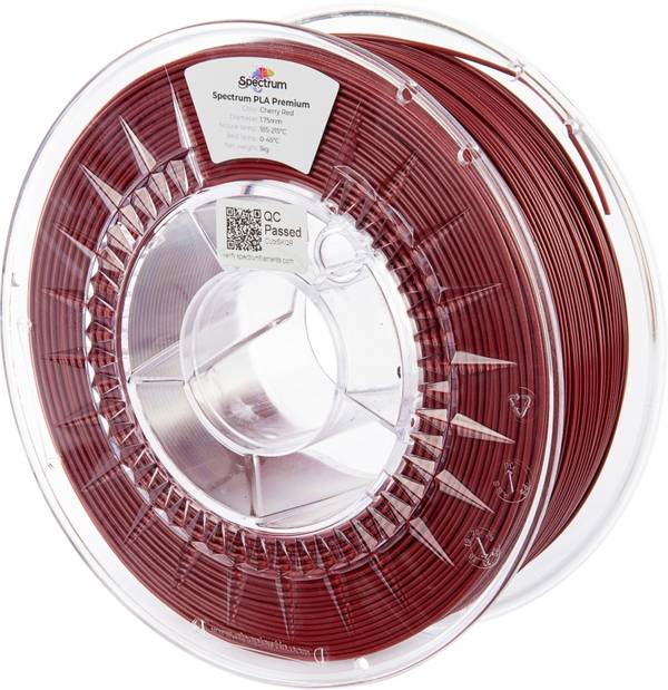 Spectrum Filaments 80844 PLA Premium 3D-skrivare Filament PLA-plast Hög draghållfasthet 1.75 mm 1000 g Cherry Red, Röd 1 st