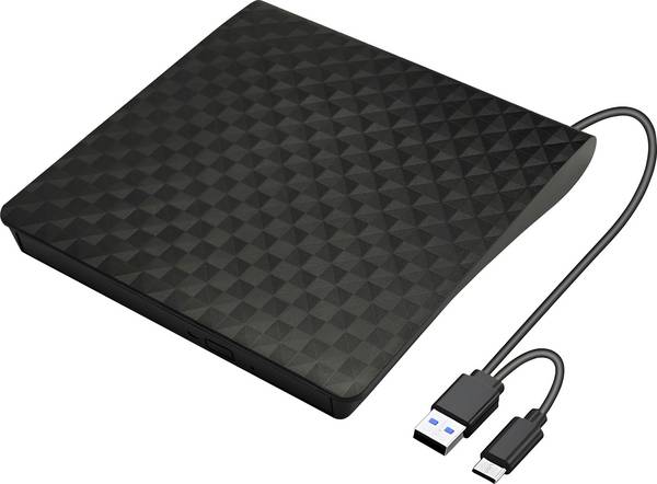 Xlyne Bluray-brännare extern USB-A, USB-C®, USB 2.0 Svart
