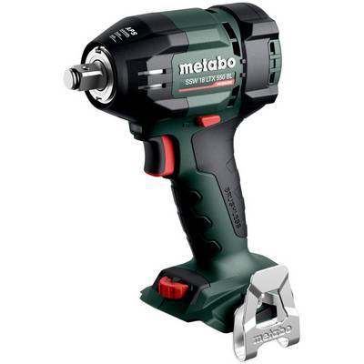 Metabo trådlös slagskruvdragare med batterifäste, märkt 'SSW 18 LTX 550 BL', visad på vit bakgrund.