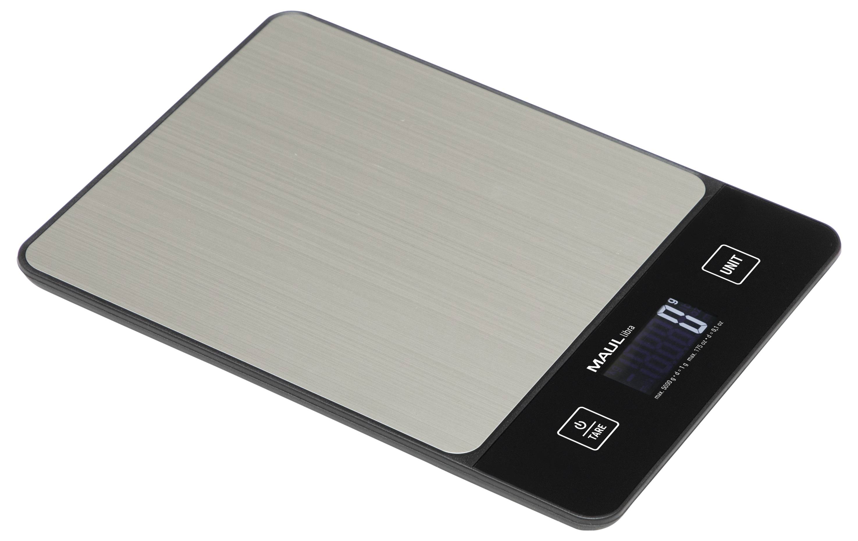 Maul MAULlibra Brevvåg 1657090 Vägningsområde 5000 g Läsbarhet 1 g batteri Svart, Silver-4
