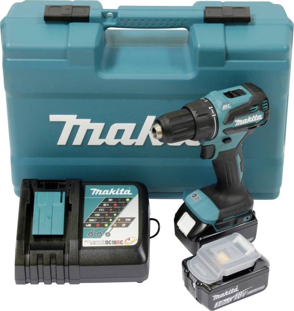 Makita DHP490RFX3  2-växel-Slagborrmaskin batteri