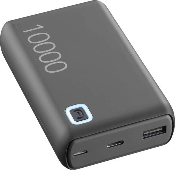 Cellularline CELLULARLINE - Power Bank ESSENCE Turbo 10000 Black - Batterie Powerbank 10000 mAh  Li-Ion Micro USB, USB-A, USB-C® Svart