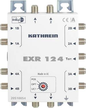 Kathrein EXR 124 SAT multiswitch Input (SAT): 4 (4 satellit / 0 markbunden) Abonnenter: 4