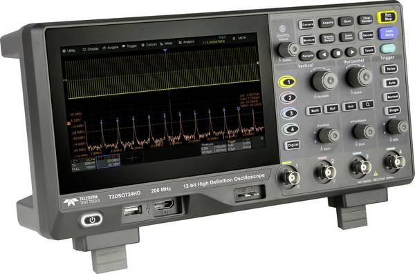 Teledyne LeCroy T3DSO724HD Digitalt oscilloskop  200 MHz  2 GSa/s 100 Mpts 12 Bit Mixed-Signal (MSO) 1 st