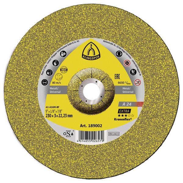 Klingspor A 24 Extra 189002 Kapskiva bockad   230 mm 22.23 mm 25 st