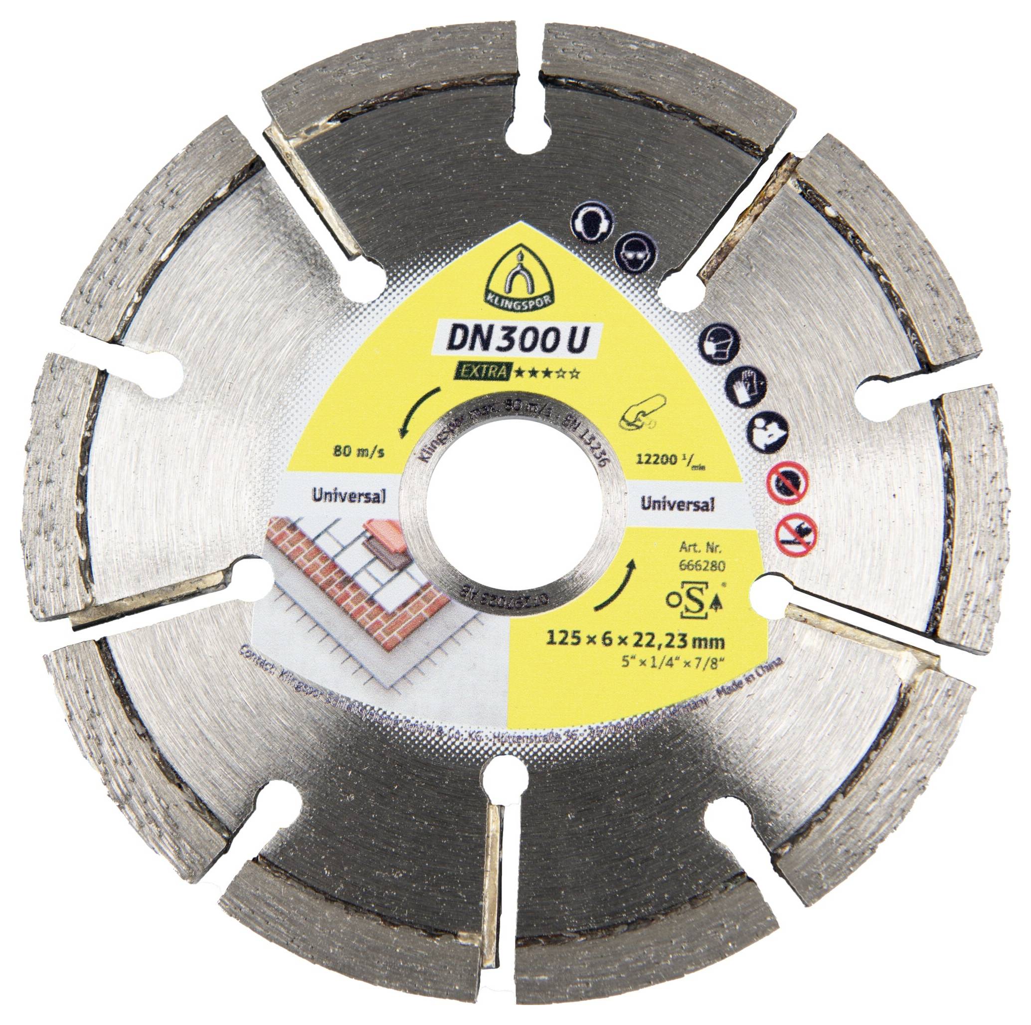 Klingspor 666279 DN 300 U Extra Diamantkapskiva Diameter 115 mm 1 st-0