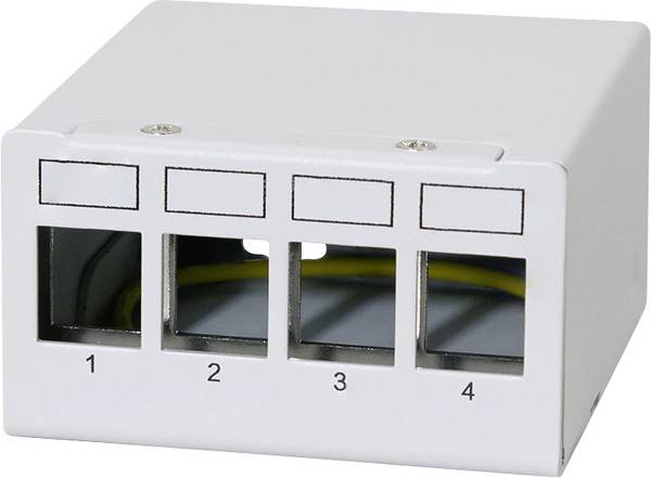 LogiLink NK4090 Patchpanel CAT 6A Grå-vit (RAL 7035) Bestyckad