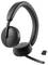 Ett svart Dell trådlöst headset med över-örat-design och integrerad mikrofon, visas tillsammans med en liten USB-C-mottagare för anslutning.