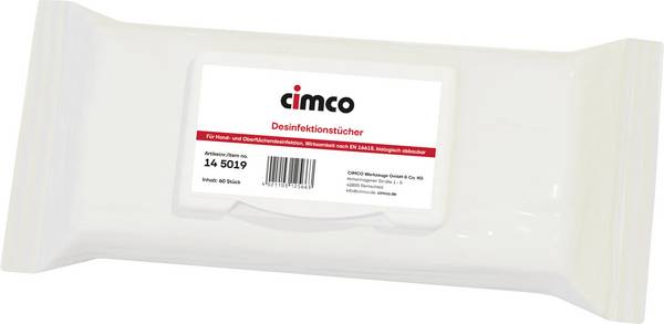 Cimco 145019  Desinficeringsdukar  Antal: 60 st