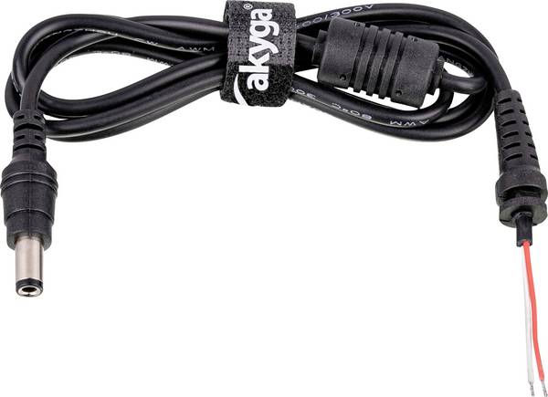 Akyga Lågvolt-adapterkabel DC-kontakt: 6,3 x 3,0 mm - Öppen ände 6.3 mm 3.0 mm 1.2 m 1 st Bag