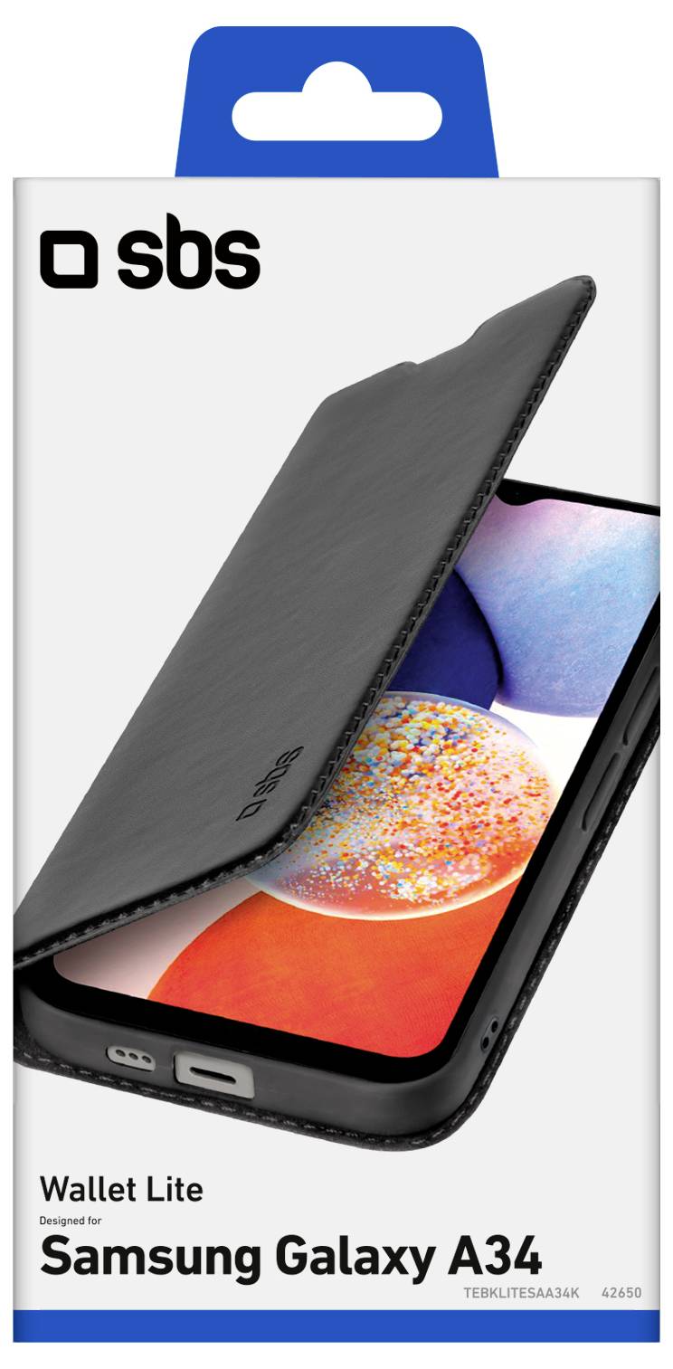 sbs mobile Flip Cover Samsung Galaxy A34 Svart Flip Case TEBKLITESAA34K-1