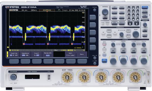 GW Instek GDS-3104A Digitalt oscilloskop  1 GHz  5 GSa/s 200 Mpts 8 Bit  1 st