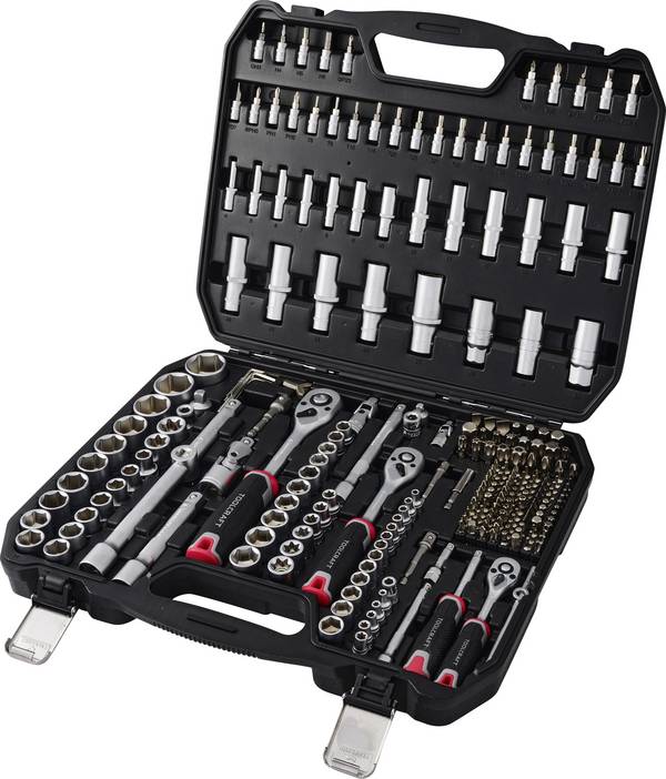 TOOLCRAFT TO-10674603 Bits- och borrset 1/2", 1/4", 3/8" 255 delar