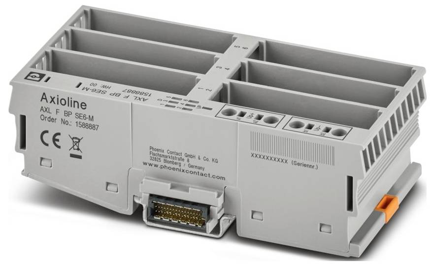 Phoenix Contact AXL F BP SE6-M 1588887 Modulbärare 5 V/DC, 3.3 V/DC, 24 V/DC