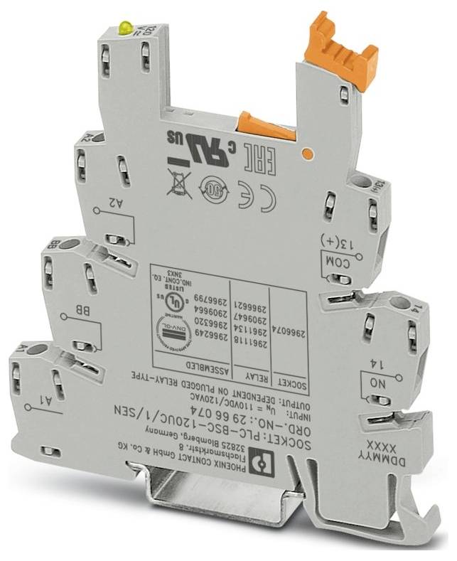 Phoenix Contact PLC-BSC-120UC/ 1/SEN Reläsockel (L x B x H) 94 x 6.2 x 80 mm Single 1 st