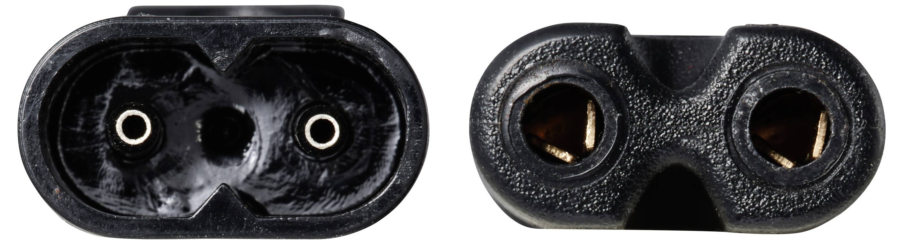 Renkforce Ström Förlängningskabel [1x Apparat hane C8 - 1x Apparat hona C7] 1.00 m Svart-2