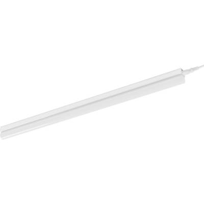 En vit, lång, cylindrisk LED-remsa med ljus, försedd med en elkabel i den ena änden, avsedd för inomhusbruk.