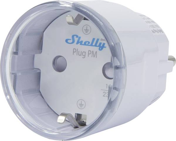 Shelly Plug PM Gen3 White Shelly Trådlöst vägguttag  Wi-Fi, Bluetooth
