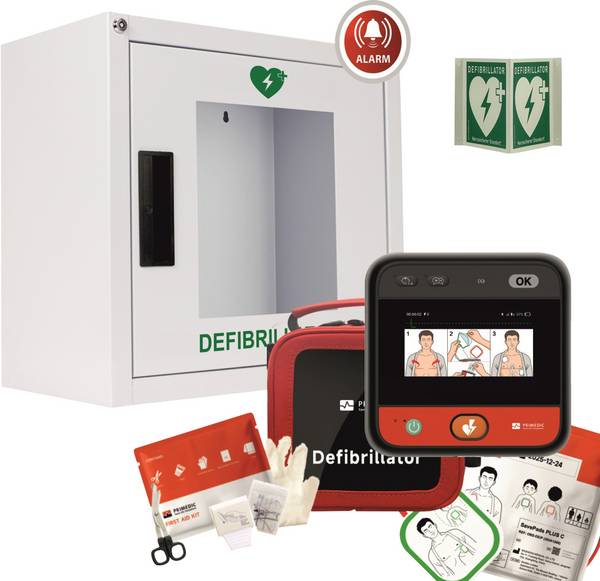 MEDX5 myPAD-M mit LCD-Farbbildschirm Defibrillator mobil med röstinstruktioner, fonetiskt, Automatisk chockutgång Svart