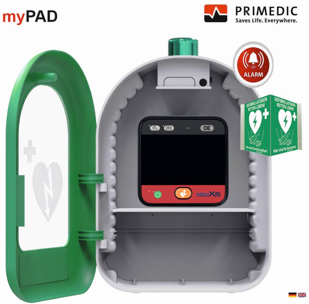 MEDX5 myPAD-M mit LCD-Farbbildschirm Defibrillator mobil Automatisk chockutgång Svart-0