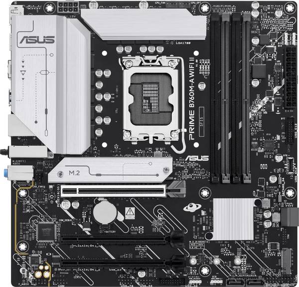 Asus PRIME B760M-A WIFI II Moderkort Sockel Intel® 1700 Formfaktor Micro-ATX Moderkort-chipset Intel® B760