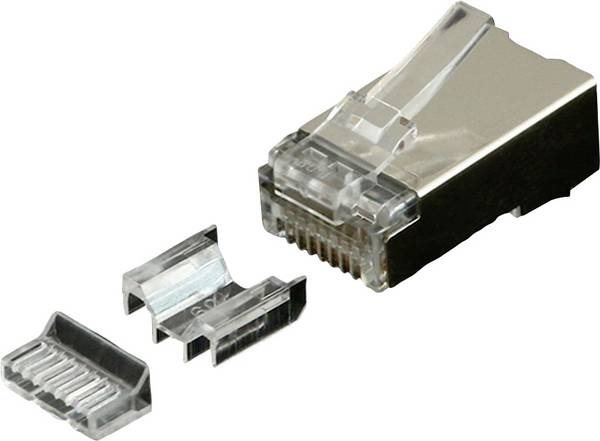 Roline ROLINE Modular Plug geschirmt Cat.6A (Cl Kontakt 21.17.3099 Kontakt, rak Antal poler (RJ) 8P8C Silver 10 st
