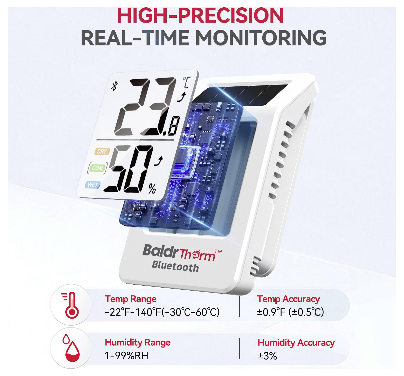 BaldrTherm Solcells-thermo-/ hygrometer Vit HCS702B*HWG023WBRF-V2*1-4
